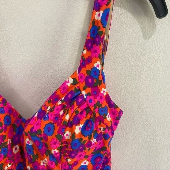 VTG Cole of California Floral Halter One Piece Swimsuit 70s Style Sz 12 - Picture 9 of 9